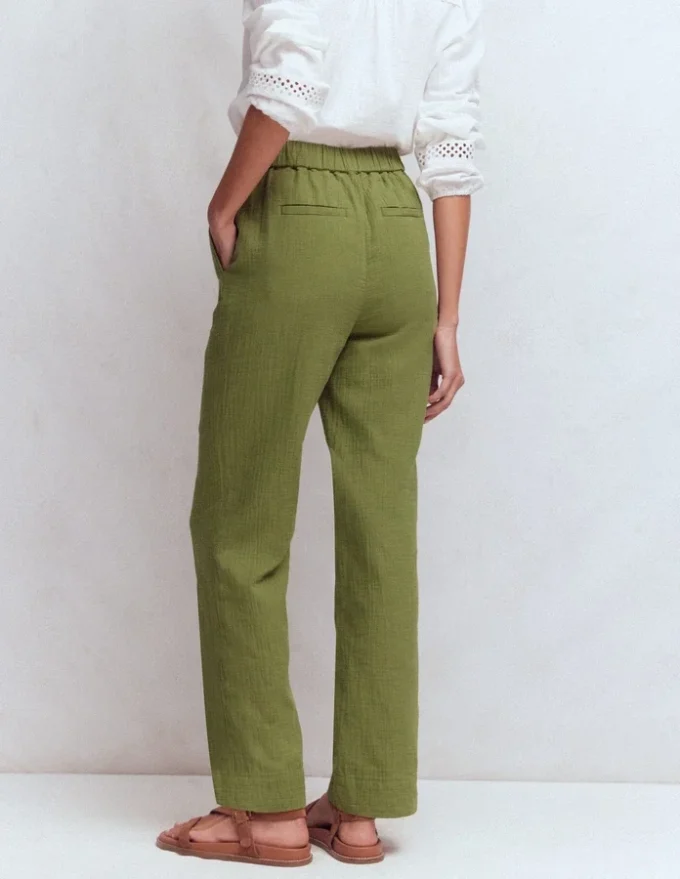 Pull On Double Cloth Pants Olive Green Pull On Double Cloth Pants Olive Green