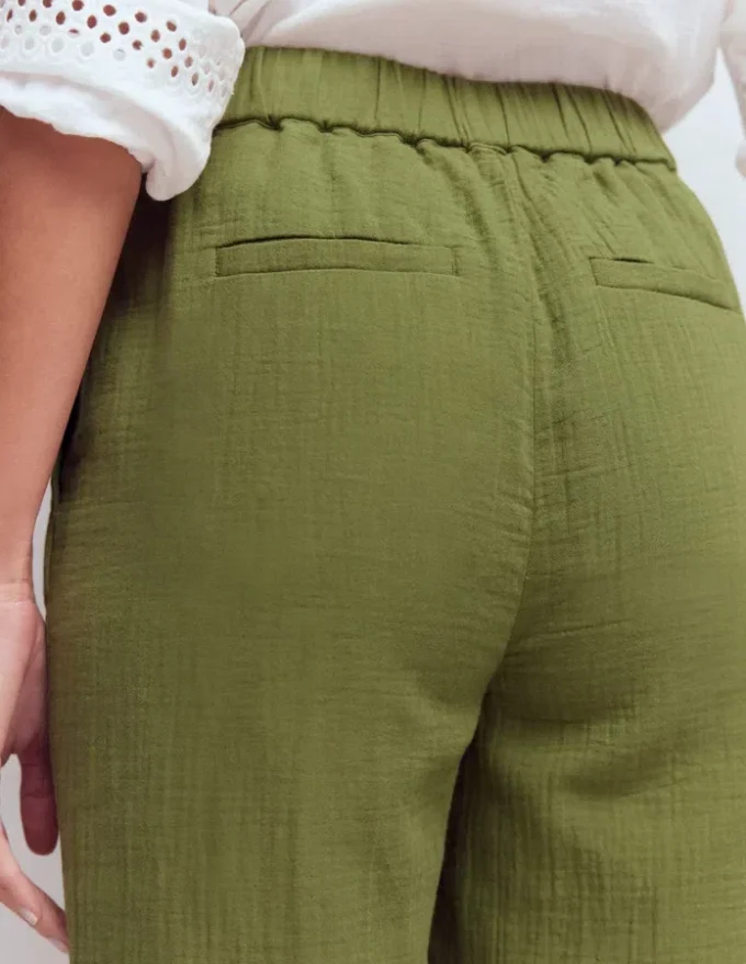 Pull On Double Cloth Pants Olive Green Pull On Double Cloth Pants Olive Green