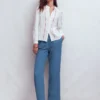 Pull On Double Cloth Pants Seamist Blue Pull On Double Cloth Pants Seamist Blue