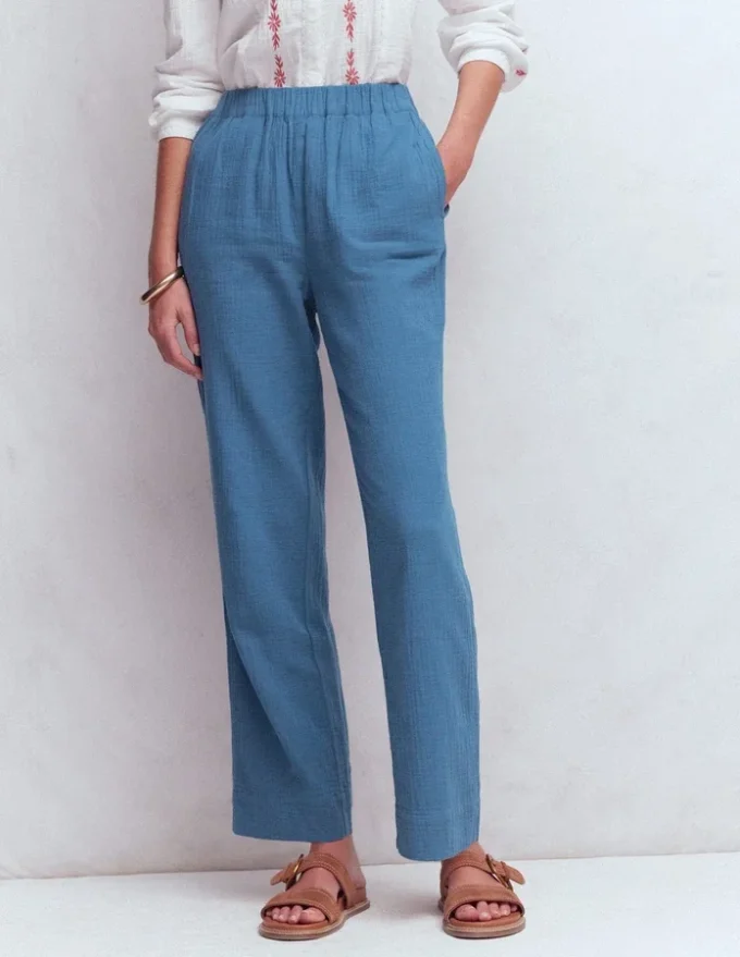 Pull On Double Cloth Pants Seamist Blue Pull On Double Cloth Pants Seamist Blue