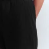 Pull On Double Cloth Shorts Black