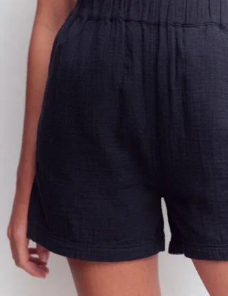 Pull On Double Cloth Shorts Navy