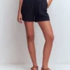 Pull On Double Cloth Shorts Navy