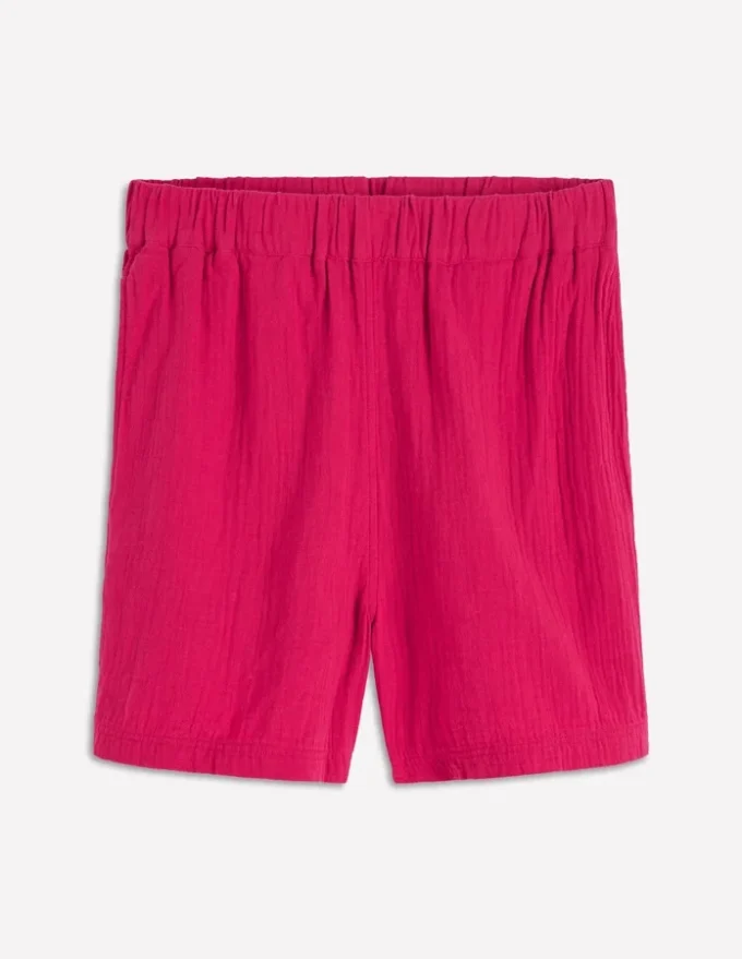 Pull On Double Cloth Shorts Pomegranate