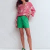 Pull On Double Cloth Shorts Shamrock Green Pull On Double Cloth Shorts Shamrock Green