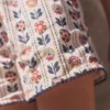 Pull-on Vacation Shorts Ivory Floral Stripe Pull-on Vacation Shorts Ivory Floral Stripe