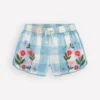 Pull-on Woven Shorts Blue Gingham Embroidery Pull-on Woven Shorts Blue Gingham Embroidery
