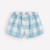 Pull-on Woven Shorts Blue Gingham Embroidery Pull-on Woven Shorts Blue Gingham Embroidery