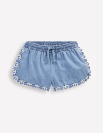 Pull-on Woven Shorts Chambray