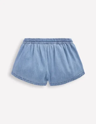 Pull-on Woven Shorts Chambray