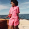 Pull-on Woven Shorts Formica Pink Stripe Pull-on Woven Shorts Formica Pink Stripe