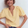 Rae Double Cloth Top Sunlight Yellow