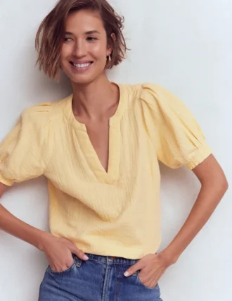 Rae Double Cloth Top Sunlight Yellow