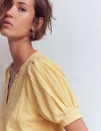 Rae Double Cloth Top Sunlight Yellow