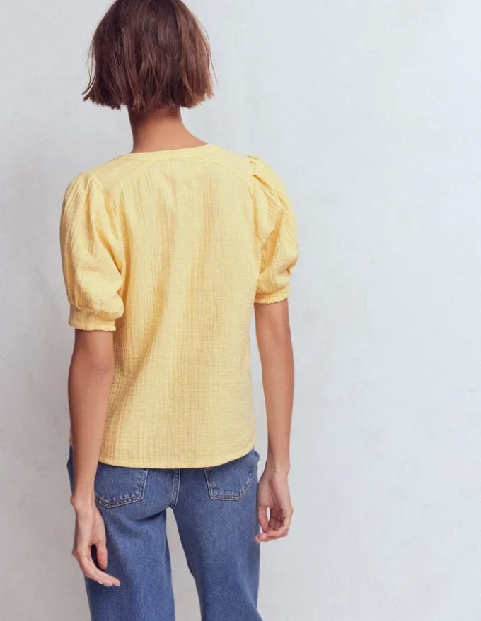 Rae Double Cloth Top Sunlight Yellow