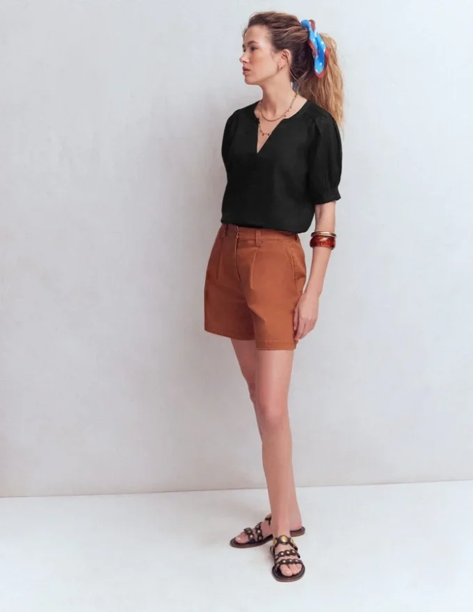 Rae Linen Top Black Rae Linen Top Black