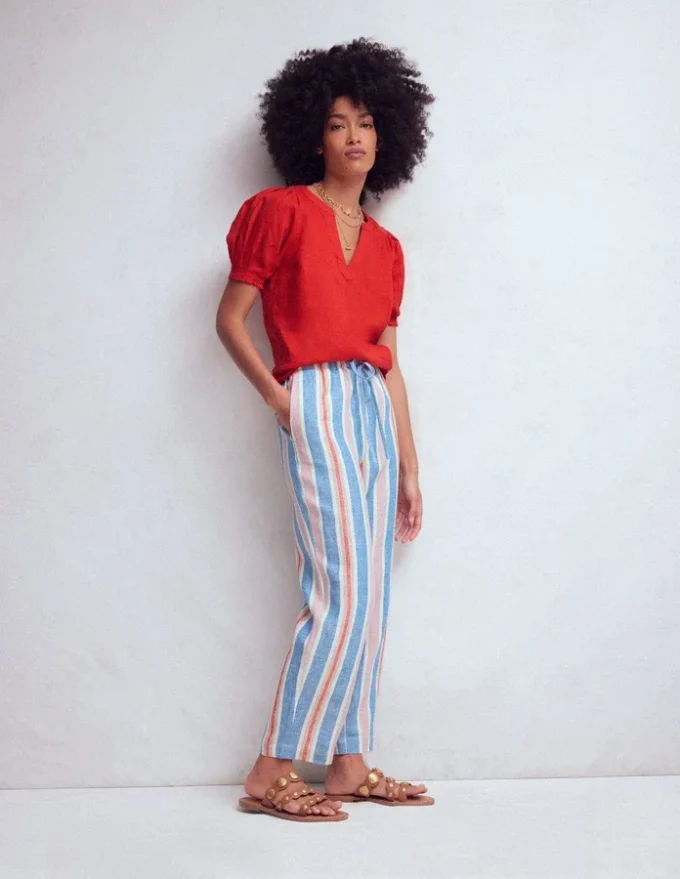 Rae Linen Top Blood Orange Rae Linen Top Blood Orange