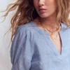 Rae Linen Top Chambray