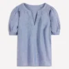 Rae Linen Top Chambray