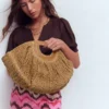 Raffia Moon Clutch Natural Raffia Raffia Moon Clutch Natural Raffia