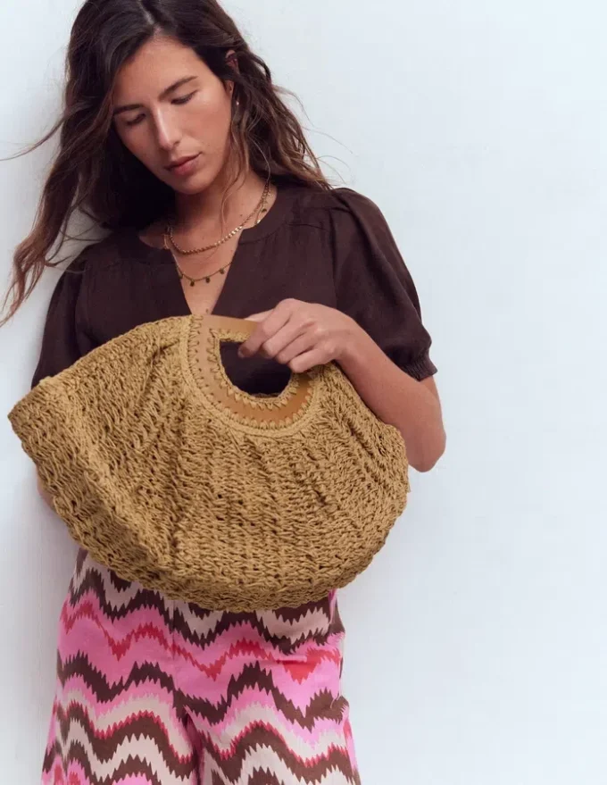 Raffia Moon Clutch Natural Raffia Raffia Moon Clutch Natural Raffia