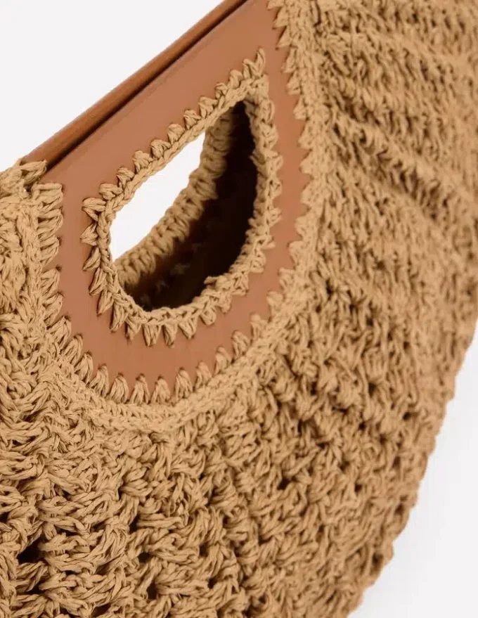 Raffia Moon Clutch Natural Raffia Raffia Moon Clutch Natural Raffia