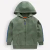 Raglan Zip-through Hoodie Bottle Green Raglan Zip-through Hoodie Bottle Green