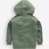 Raglan Zip-through Hoodie Bottle Green Raglan Zip-through Hoodie Bottle Green