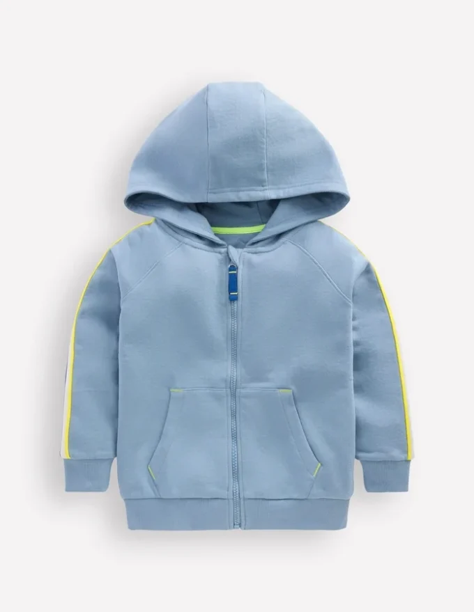 Raglan Zip-through Hoodie French Blue