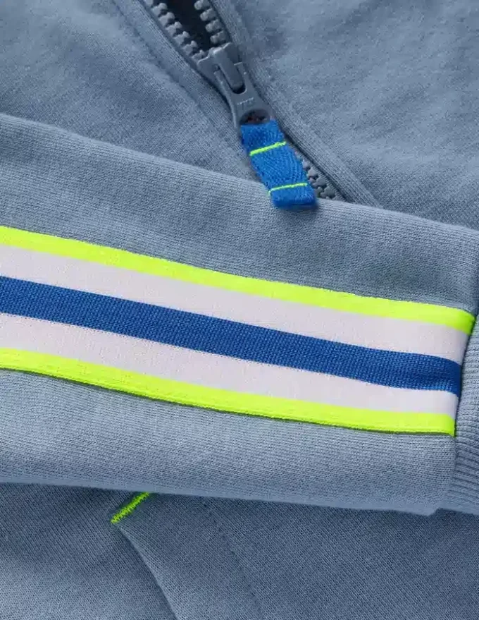 Raglan Zip-through Hoodie French Blue