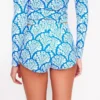 Rash Guard Swim Shorts Bright Blue, Blossomy