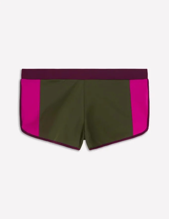 Rash Guard Swim Shorts Khaki, Colourblock Rash Guard Swim Shorts Khaki, Colourblock