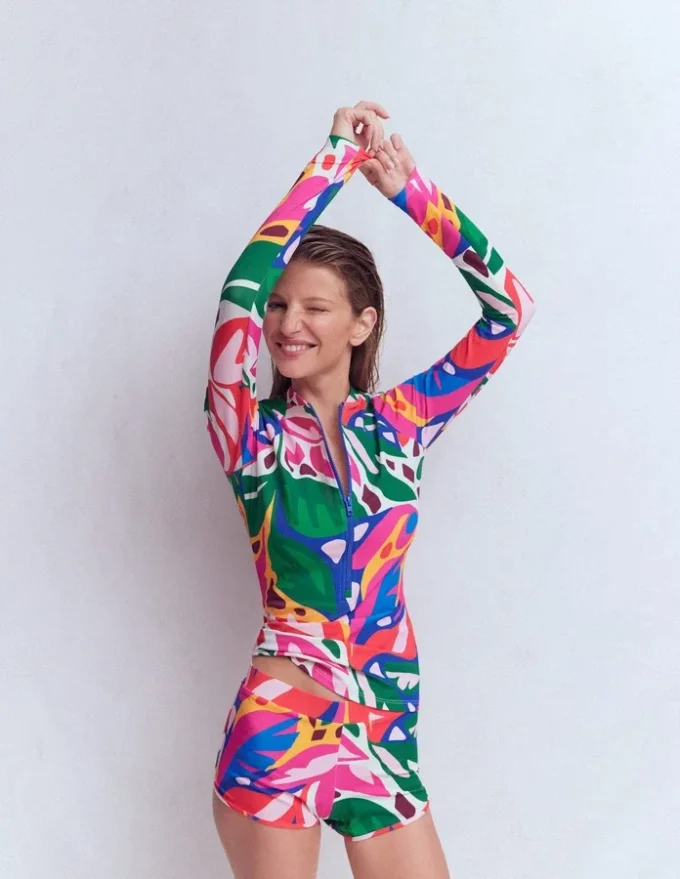 Rash Guard Swim Shorts Multi, leafy cascade Rash Guard Swim Shorts Multi, leafy cascade
