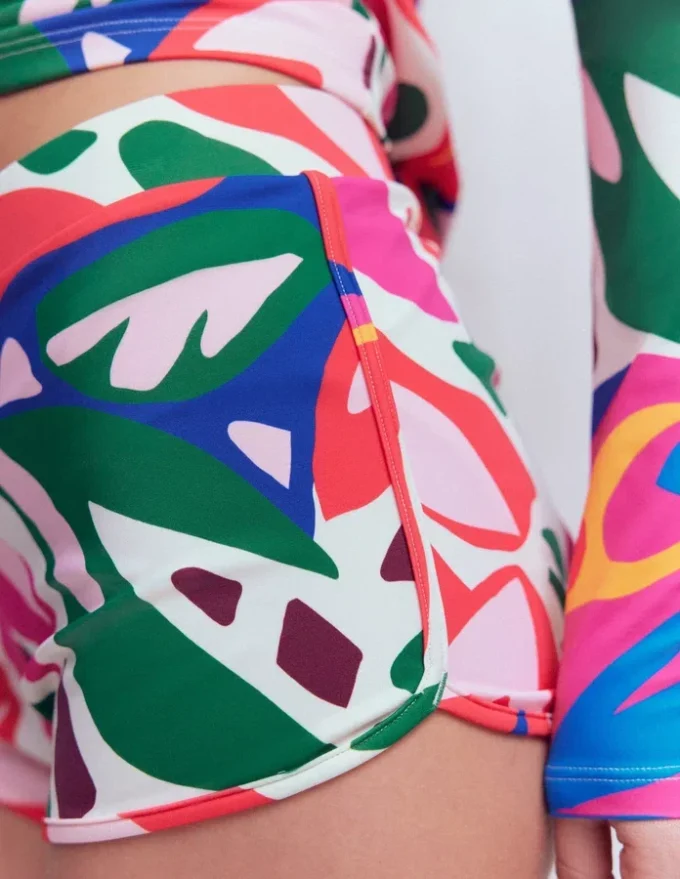 Rash Guard Swim Shorts Multi, leafy cascade Rash Guard Swim Shorts Multi, leafy cascade