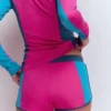 Rash Guard Swim Shorts Pink, Colourblock Rash Guard Swim Shorts Pink, Colourblock