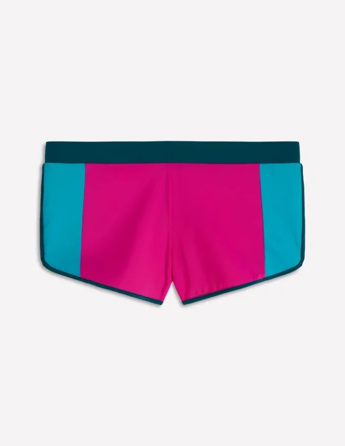 Rash Guard Swim Shorts Pink, Colourblock Rash Guard Swim Shorts Pink, Colourblock
