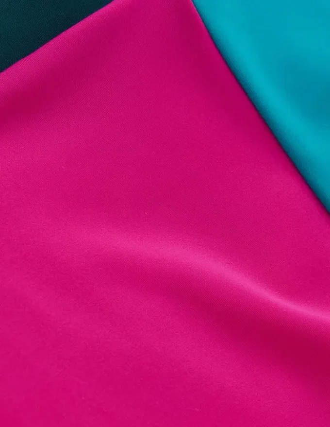 Rash Guard Swim Shorts Pink, Colourblock Rash Guard Swim Shorts Pink, Colourblock