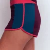 Rash Guard Swim Shorts Purple, Colour block Rash Guard Swim Shorts Purple, Colour block