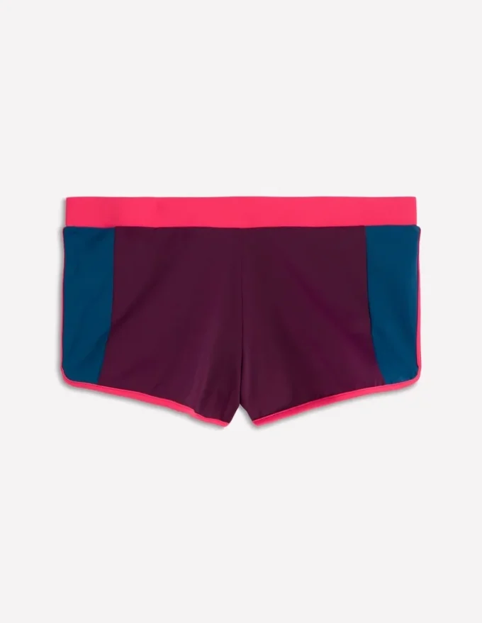 Rash Guard Swim Shorts Purple, Colour block Rash Guard Swim Shorts Purple, Colour block