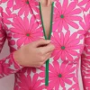 Rash Guard Swimsuit Sangria Sunset, Daisy Blossom Rash Guard Swimsuit Sangria Sunset, Daisy Blossom