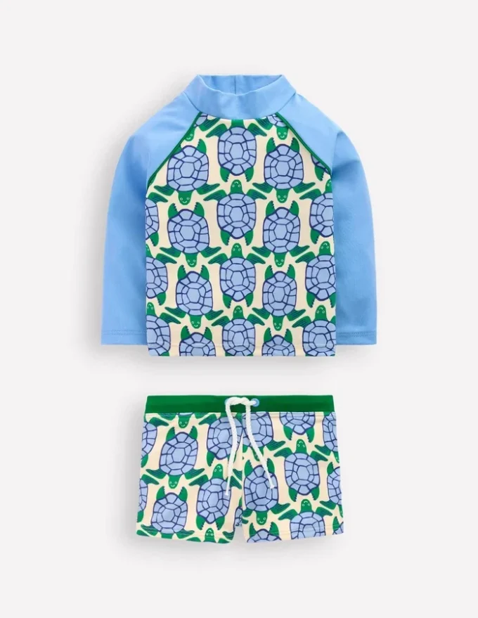 Rash Vest Set Blue Geo Turtles Rash Vest Set Blue Geo Turtles