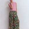 Regent Wide Leg Pants Hunter Green, Orchid Canopy Regent Wide Leg Pants Hunter Green, Orchid Canopy