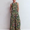 Regent Wide Leg Pants Hunter Green, Orchid Canopy Regent Wide Leg Pants Hunter Green, Orchid Canopy