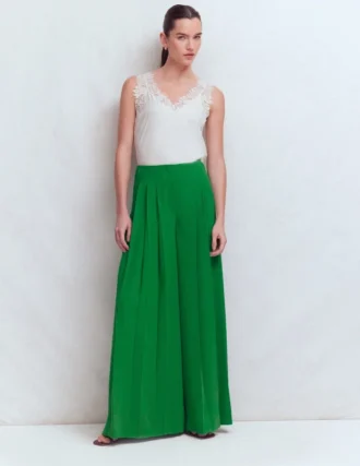 Regent Wide Leg Pants Rich Emerald