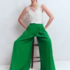 Regent Wide Leg Pants Rich Emerald Regent Wide Leg Pants Rich Emerald