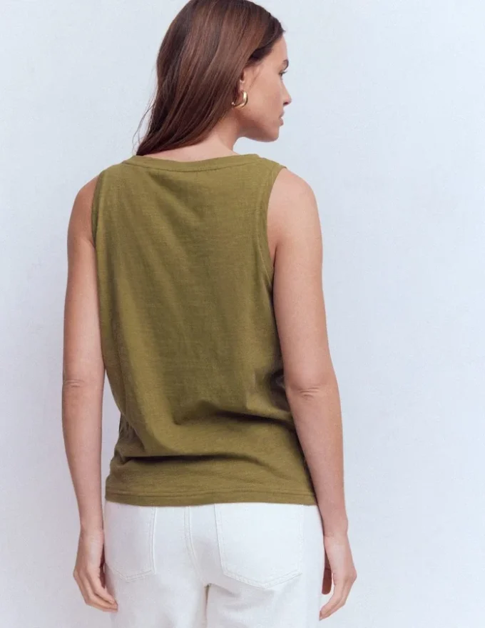 Regular V-Neck Slub Tank Capulet Olive Regular V-Neck Slub Tank Capulet Olive