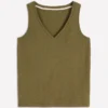 Regular V-Neck Slub Tank Capulet Olive Regular V-Neck Slub Tank Capulet Olive