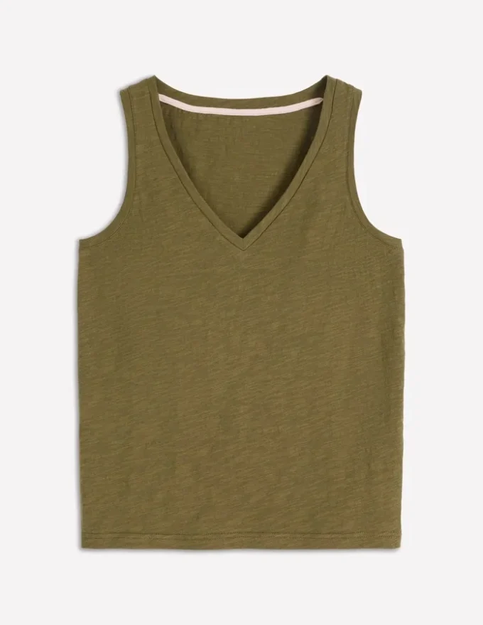 Regular V-Neck Slub Tank Capulet Olive Regular V-Neck Slub Tank Capulet Olive