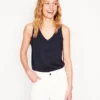 Regular V-Neck Slub Tank Navy Regular V-Neck Slub Tank Navy