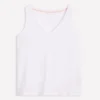 Regular V-Neck Slub Tank White Regular V-Neck Slub Tank White